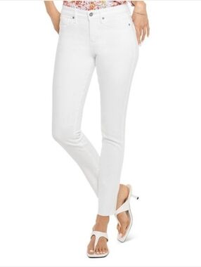 NYDJ Alina Ankle Jeans White Premium Denim - Optic White - Size 16